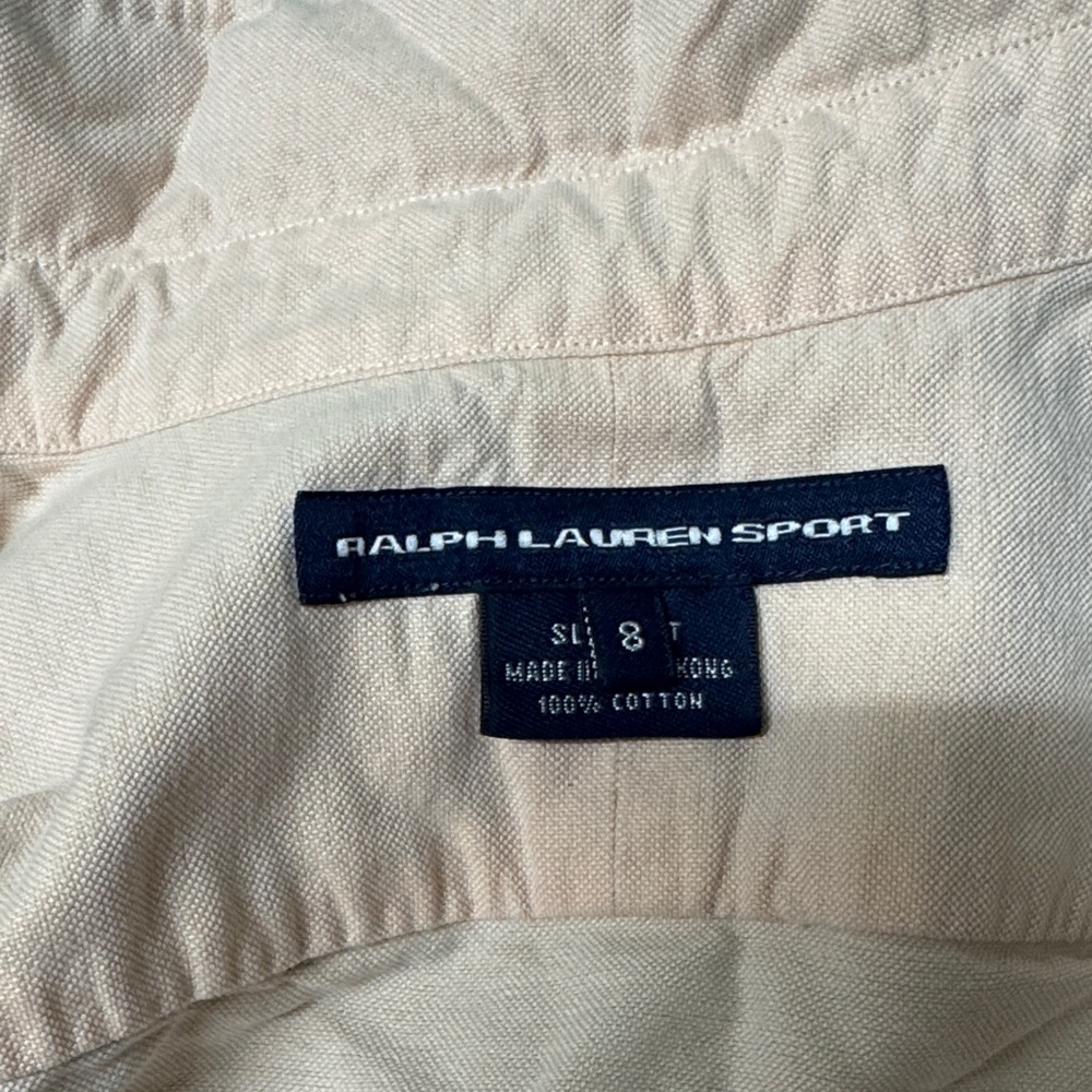 Ralph Lauren Sport Cream Cotton Slim Fit Shirt